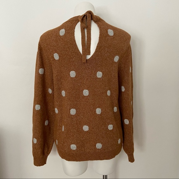 Lucky Brand Polka Dot Back Tie Sweater - Picture 5 of 5